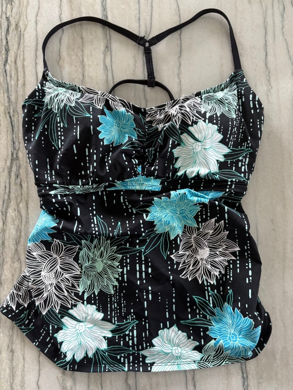 Title Nine Underwire Tankini with ruched sides